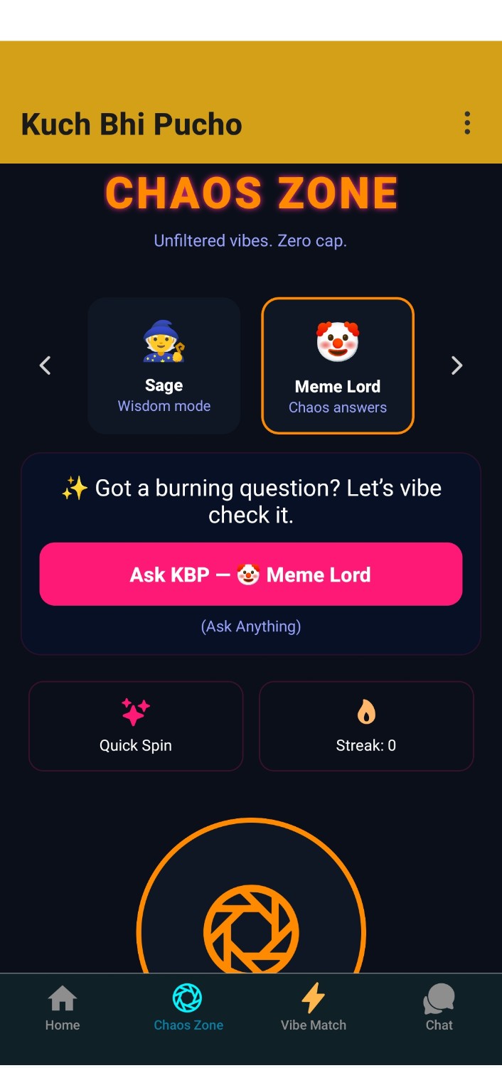 Chaos Zone screen
