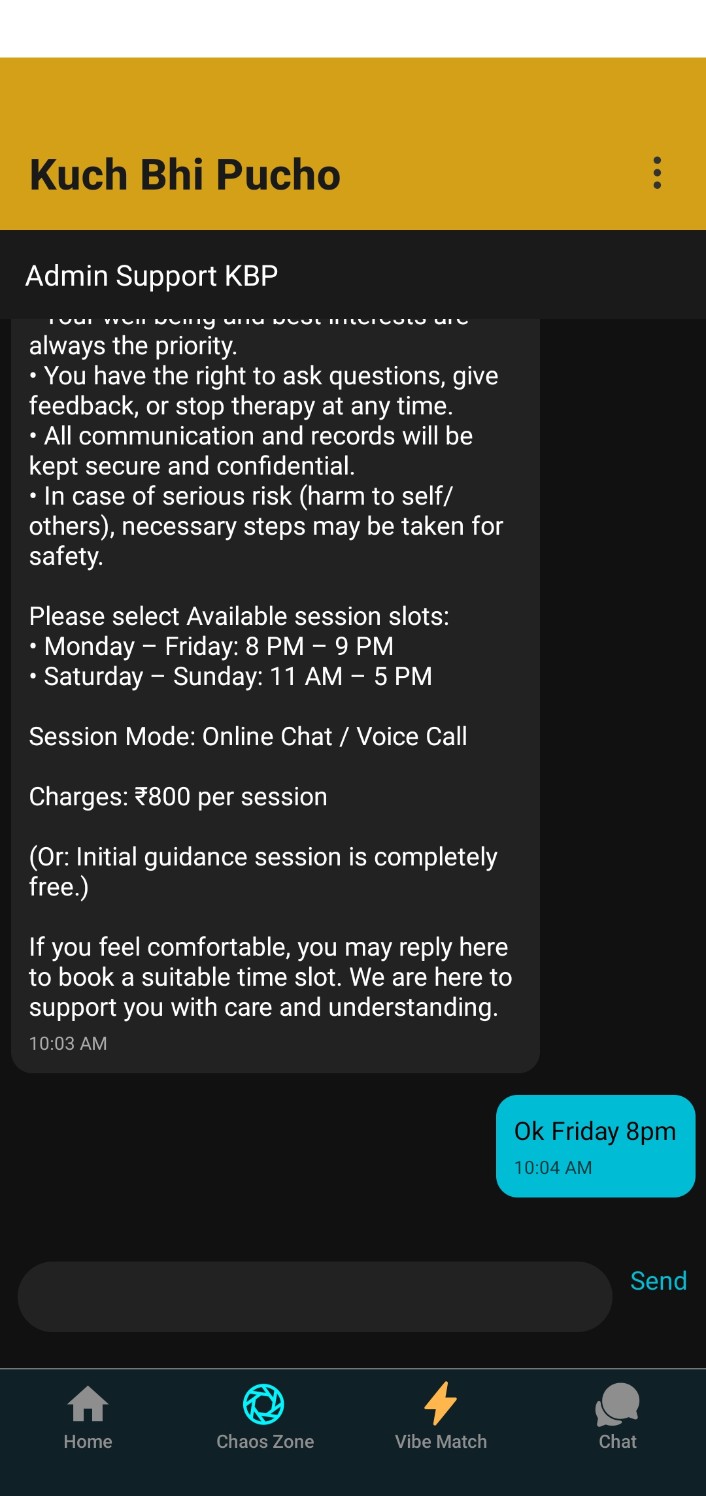 Real Conversations / Chat screen