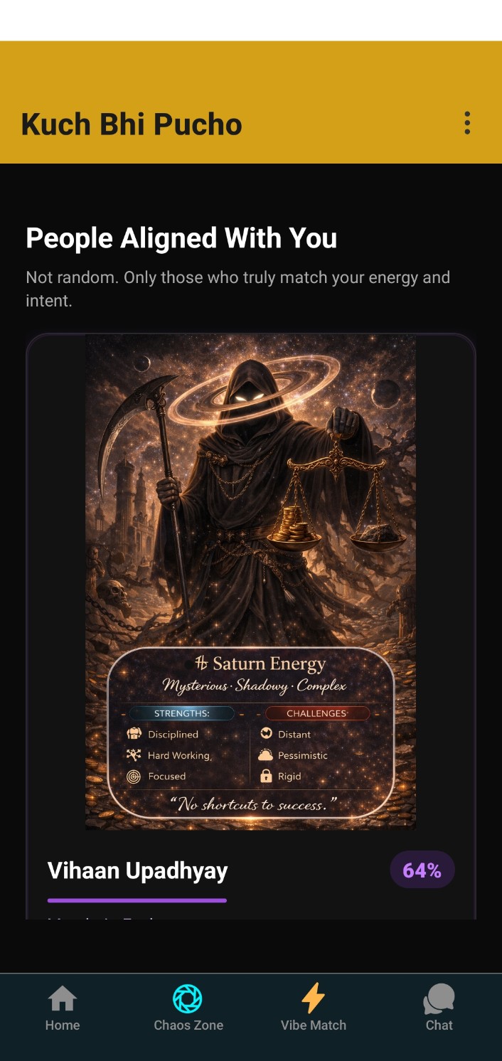 Vibe Match screen